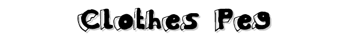 Clothes Peg font